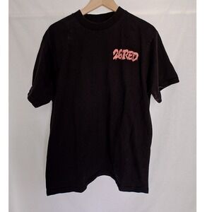 Twenty Six Red Graphic Shirt XL Black Dripping Cat Streetwear Tee Cotton